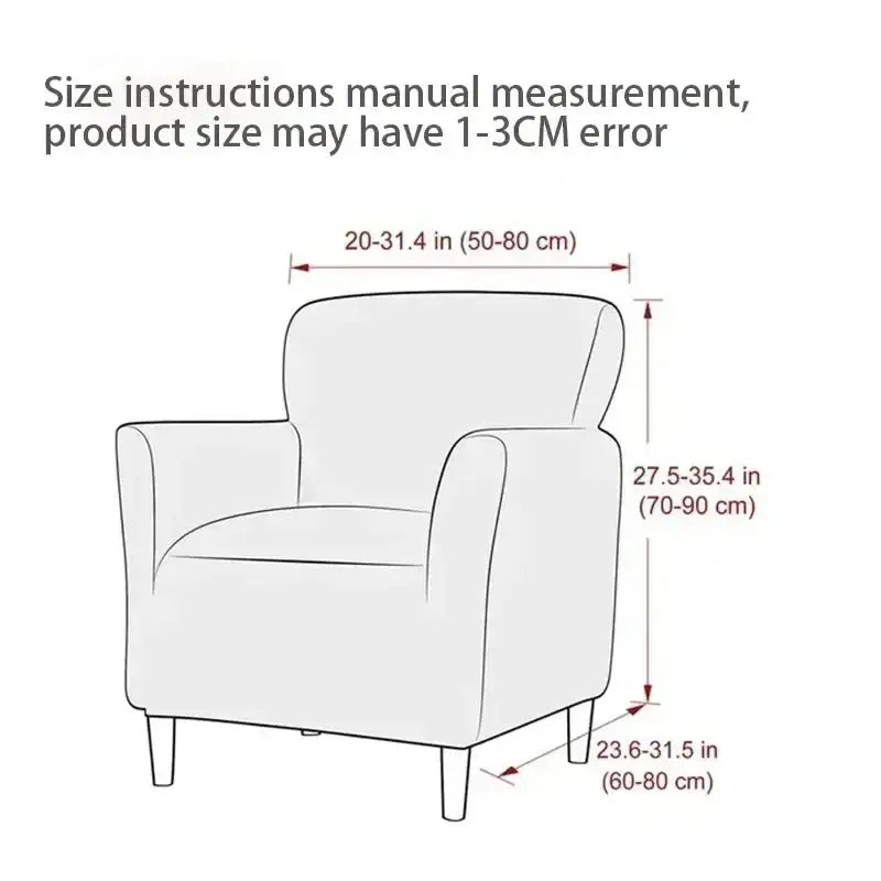 Geometric orange & black accent chair cover – living room slipcover