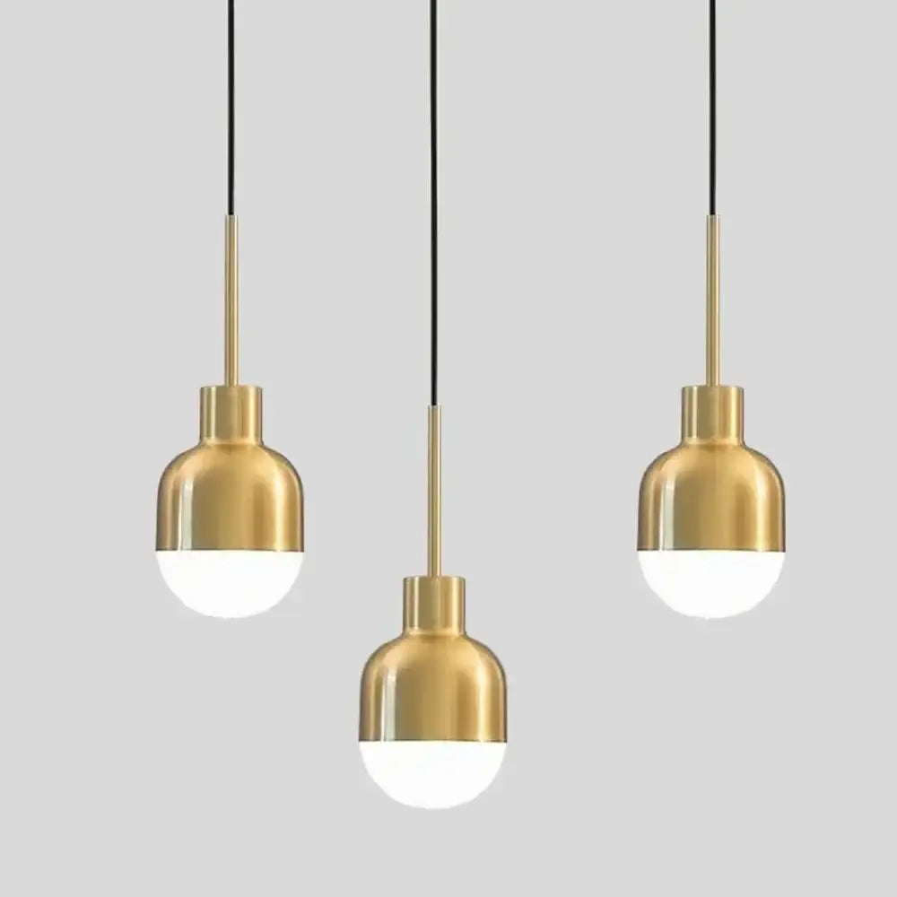 Modern gold ball pendant light dining room set of 3