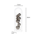 Modern gold & silver acrylic ball vase stack living room decor