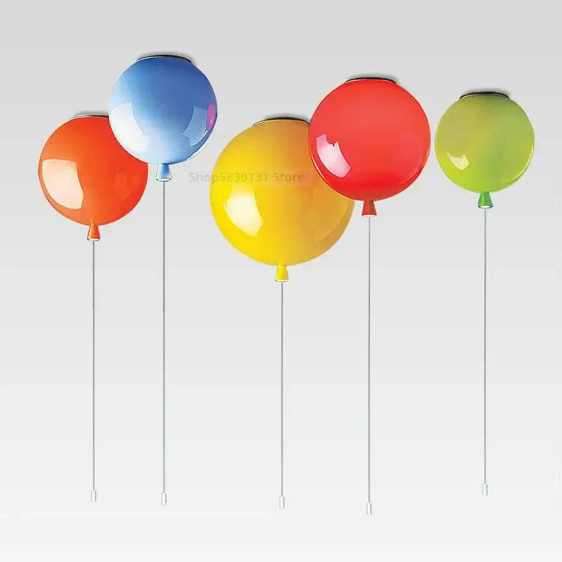 Vibrant acrylic balloon ceiling light – kids bedroom decor