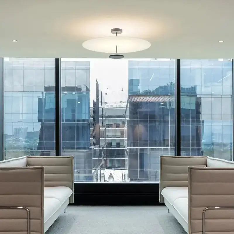 Modern minimalist acrylic black round chandelier bedroom light