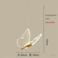 Modern gold and white acrylic butterfly led pendant light bedroom