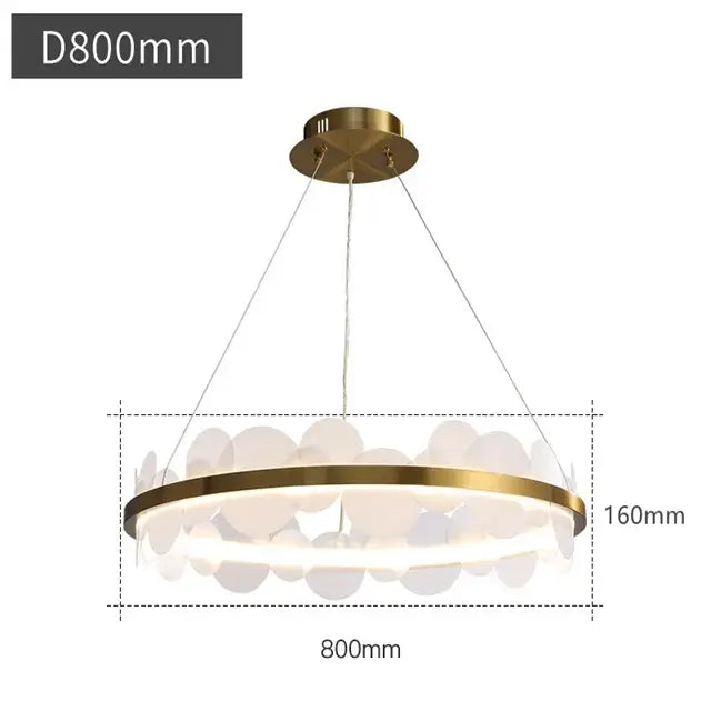 Modern gold acrylic ceiling chandelier for dining room cloud light