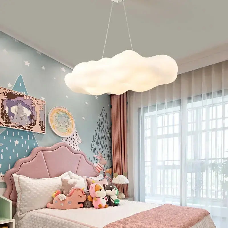 Modern white acrylic cloud led pendant light living room