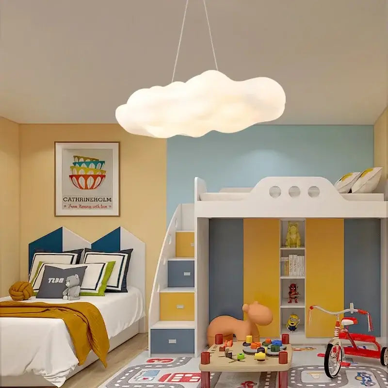 Modern white acrylic cloud led pendant light living room