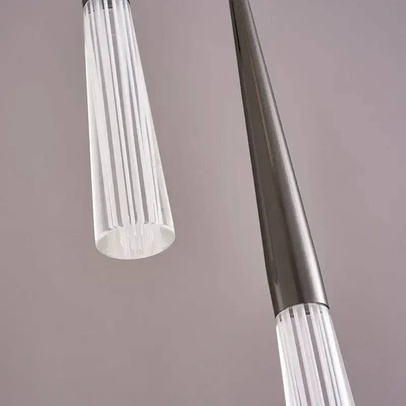 Modern black & white cone pendant light – kitchen tapered chandelier
