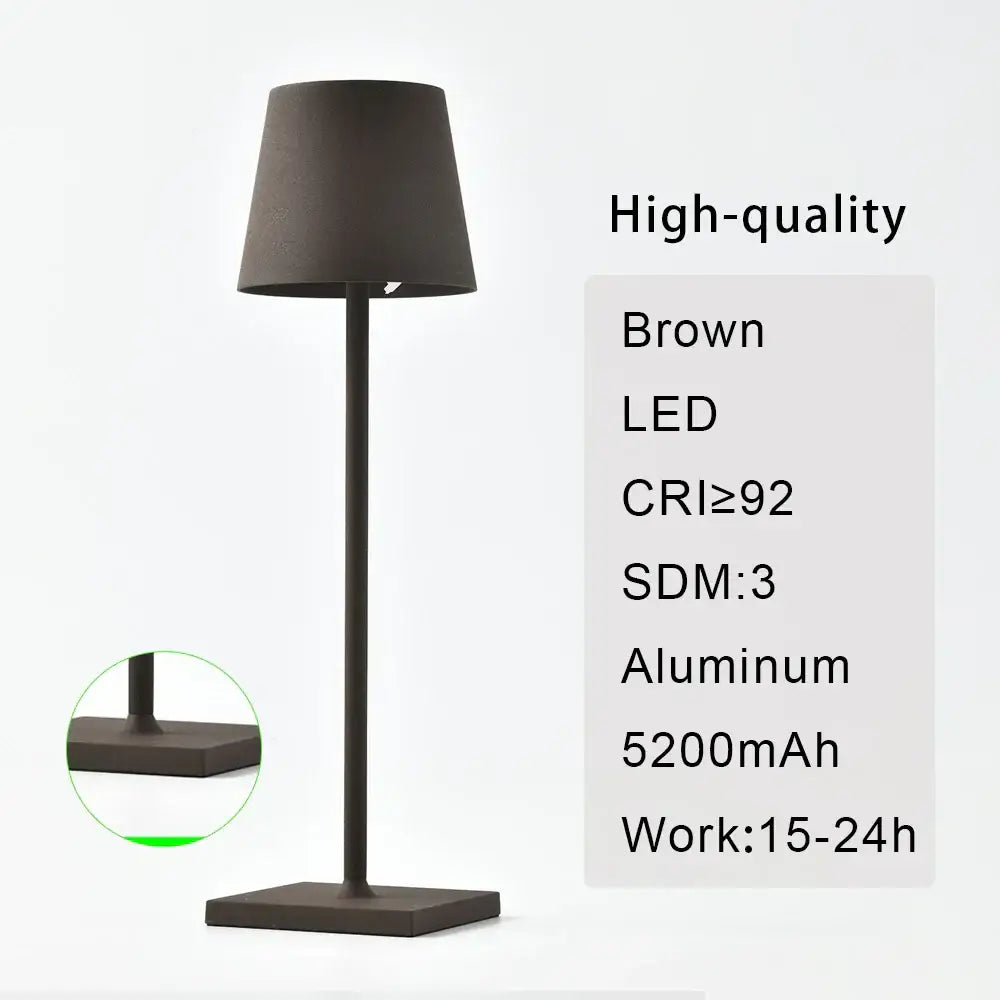 Modern acrylic crystal art led table lamp bedroom cordless light