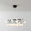 Modern black branching led hanging light for dining room