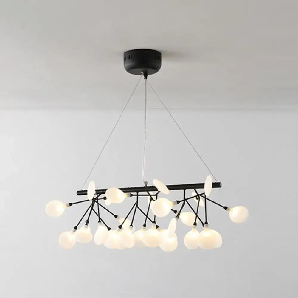 Modern black branching led hanging light for dining room