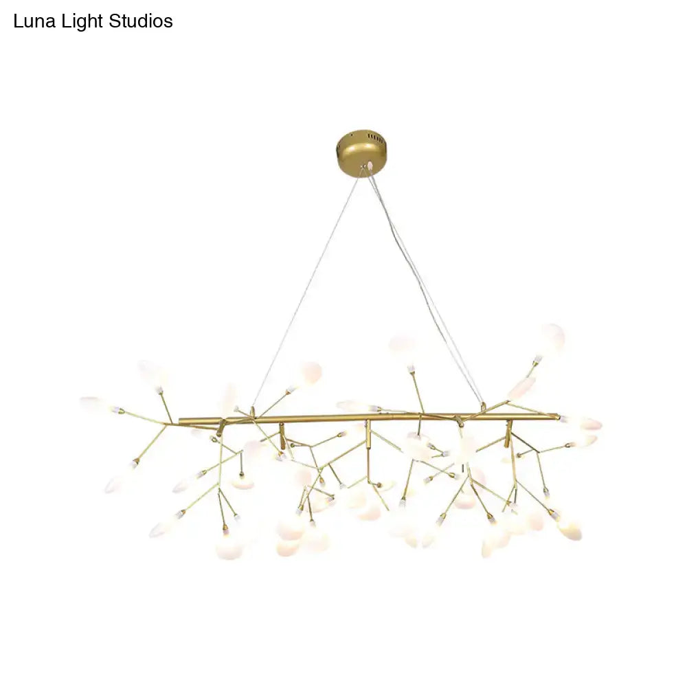 Modern black branching led hanging light for dining room