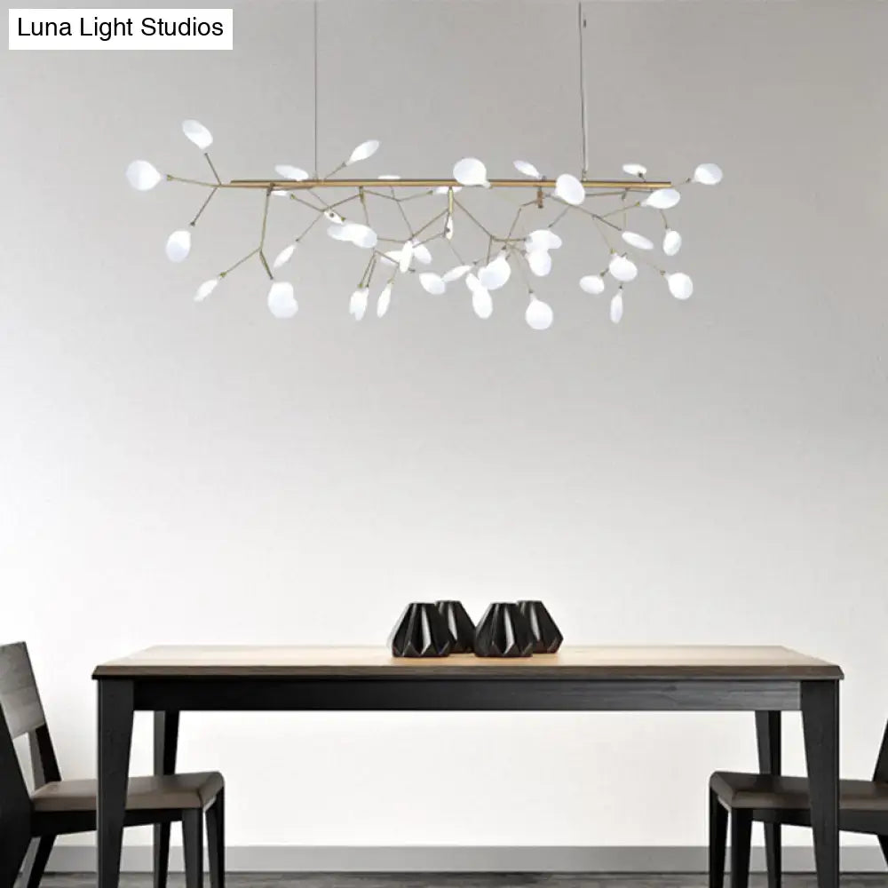 Modern black branching led hanging light for dining room