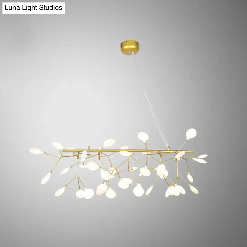 Modern black branching led hanging light for dining room