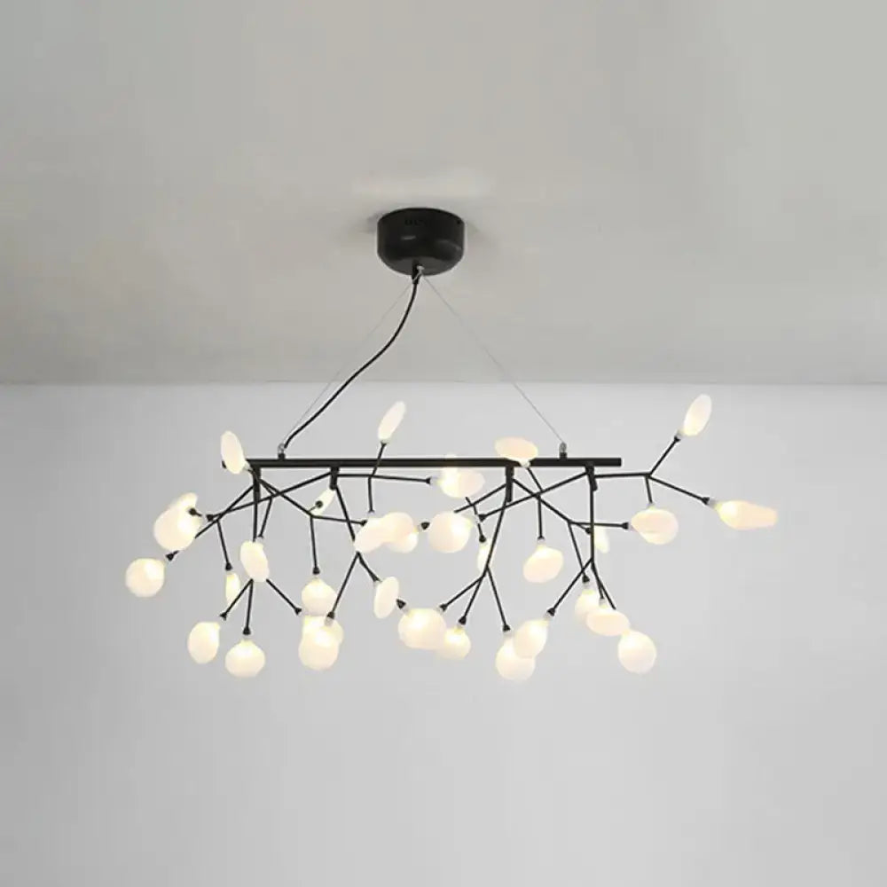Modern black branching led hanging light for dining room