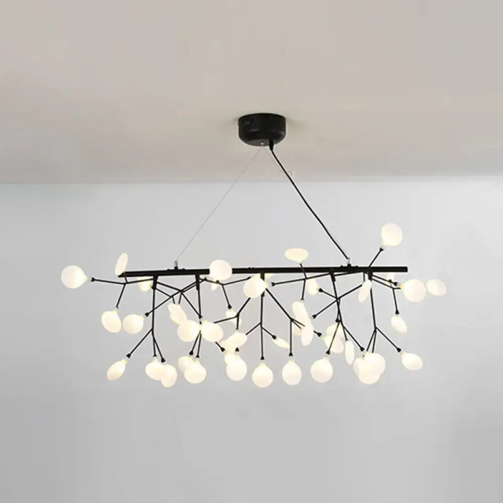 Modern black branching led hanging light for dining room