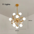 Decorbites acrylic molecule chandelier gold dining room globe lamp
