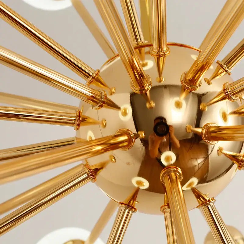 Decorbites acrylic molecule chandelier gold dining room globe lamp