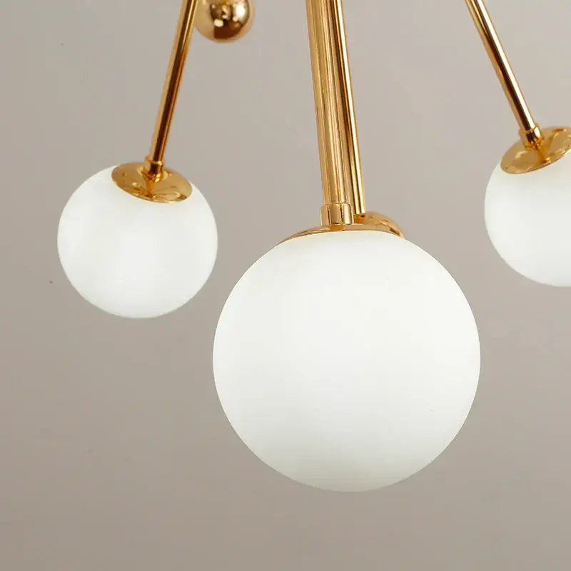Decorbites acrylic molecule chandelier gold dining room globe lamp