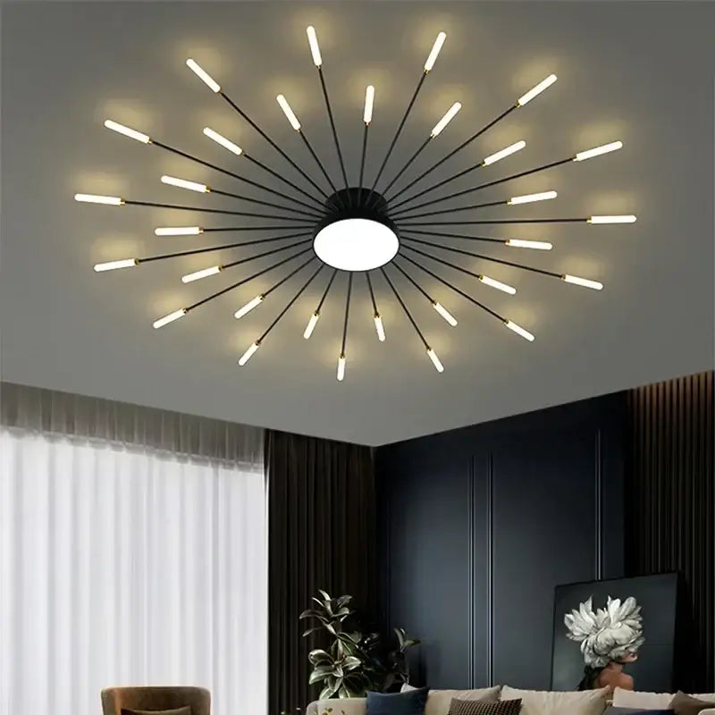 Decorbites acrylic sunflower ceiling lamp gold starburst living room