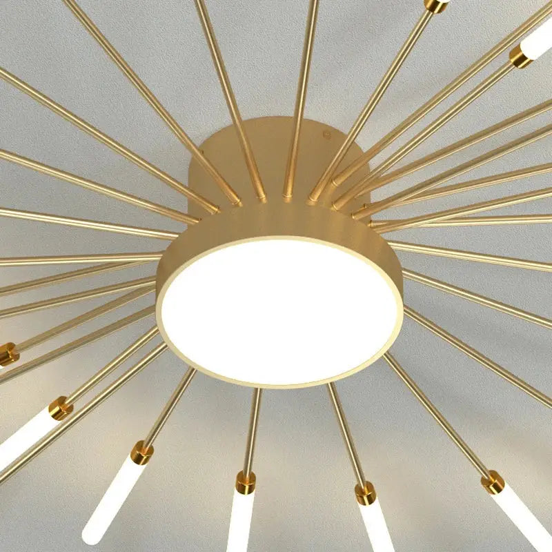 Decorbites acrylic sunflower ceiling lamp gold starburst living room