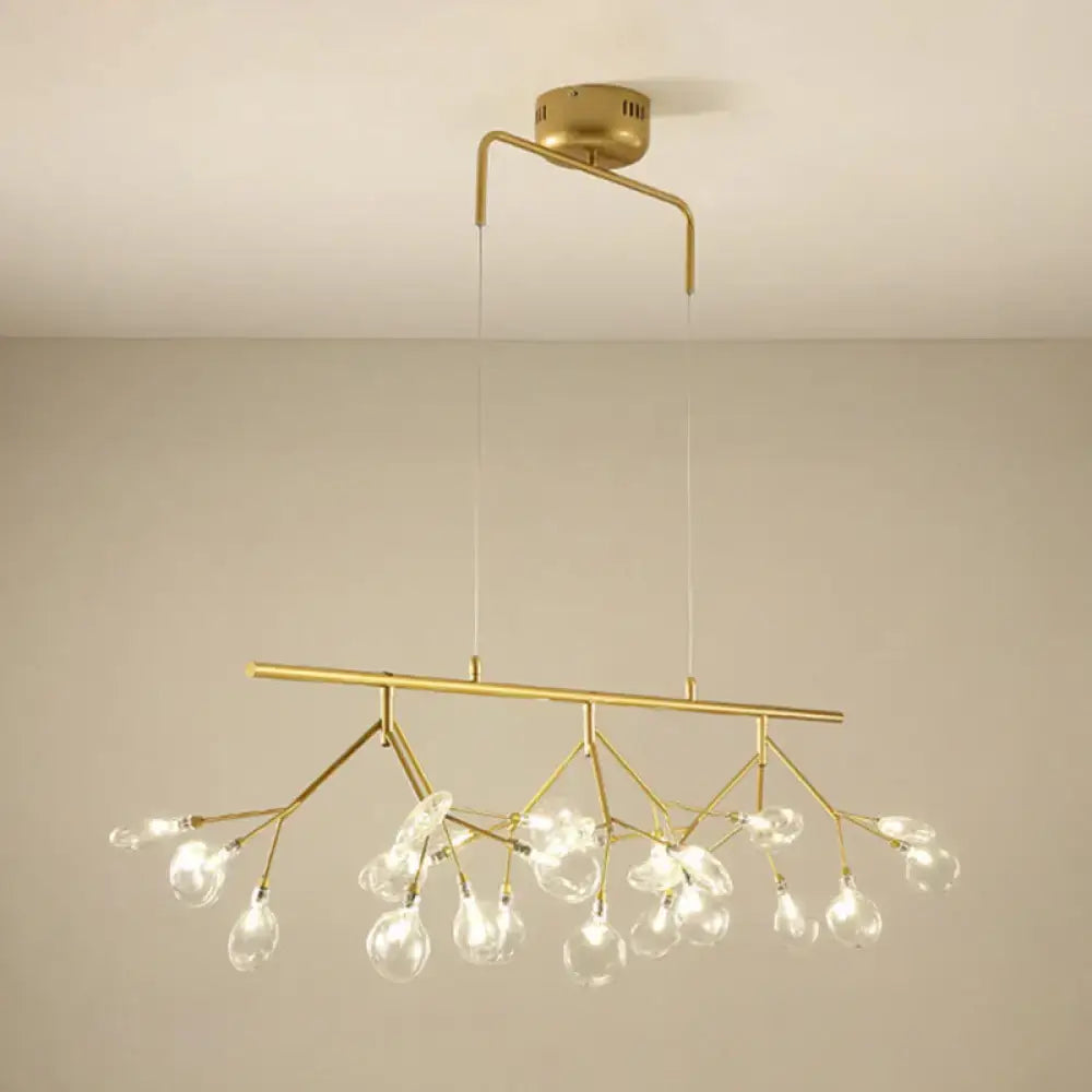 Modern gold firefly metal pendant 27 light bedroom chandelier