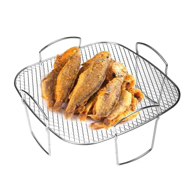 Silver stainless steel dehydrator rack kitchen mesh cooking layer