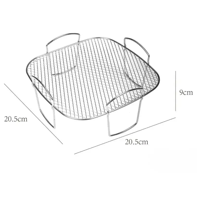 Silver stainless steel dehydrator rack kitchen mesh cooking layer