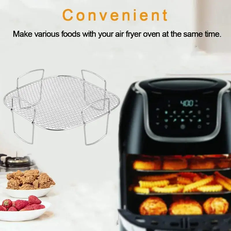 Silver stainless steel dehydrator rack kitchen mesh cooking layer