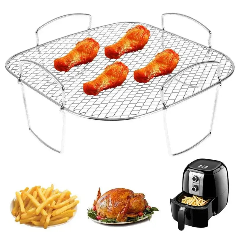 Silver stainless steel dehydrator rack kitchen mesh cooking layer