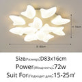 Modern white aisal flower ceiling chandelier for living room dimming