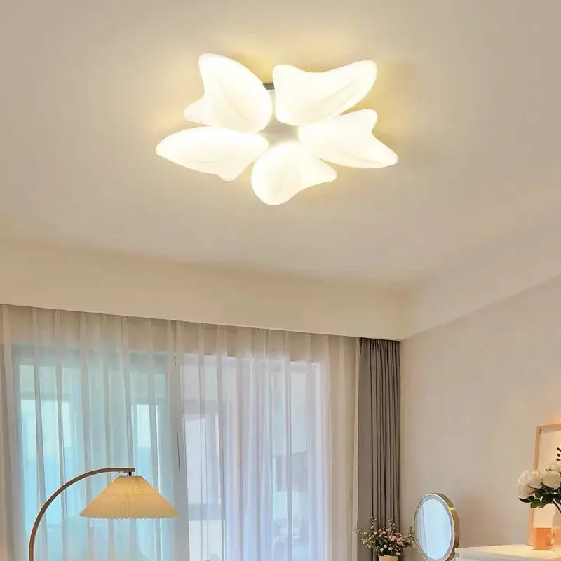 Modern white aisal flower ceiling chandelier for living room dimming