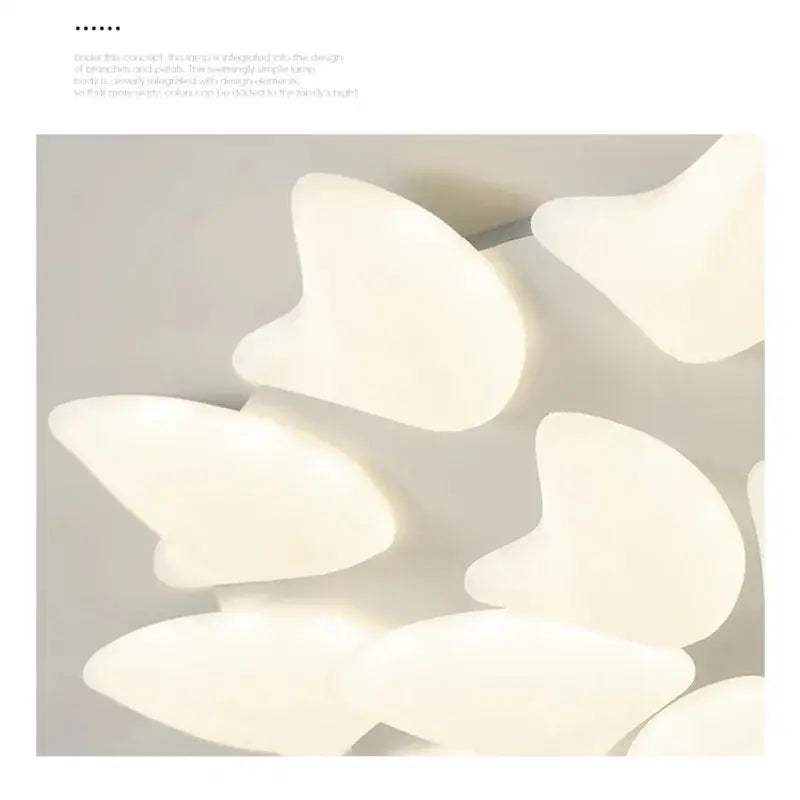 Modern white aisal flower ceiling chandelier for living room dimming