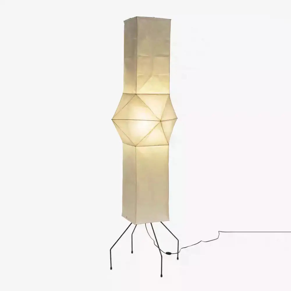 Noguchi floor lamp sculptural cream paper light for living room