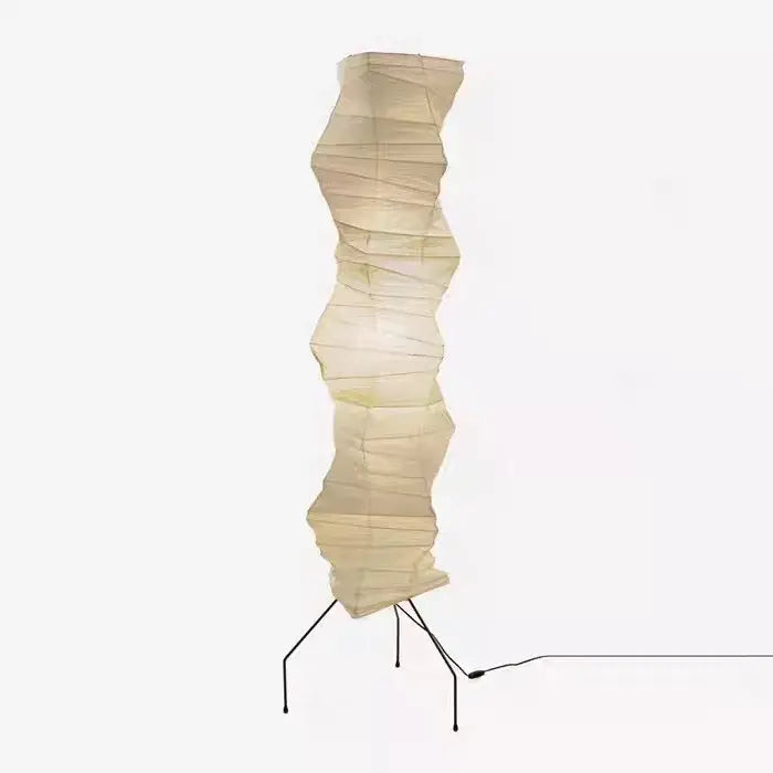 Noguchi floor lamp sculptural cream paper light for living room