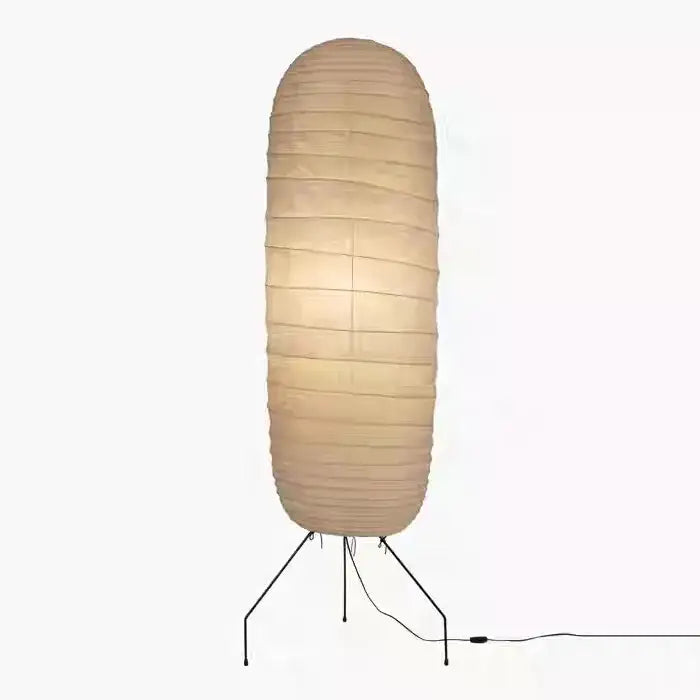 Noguchi floor lamp sculptural cream paper light for living room