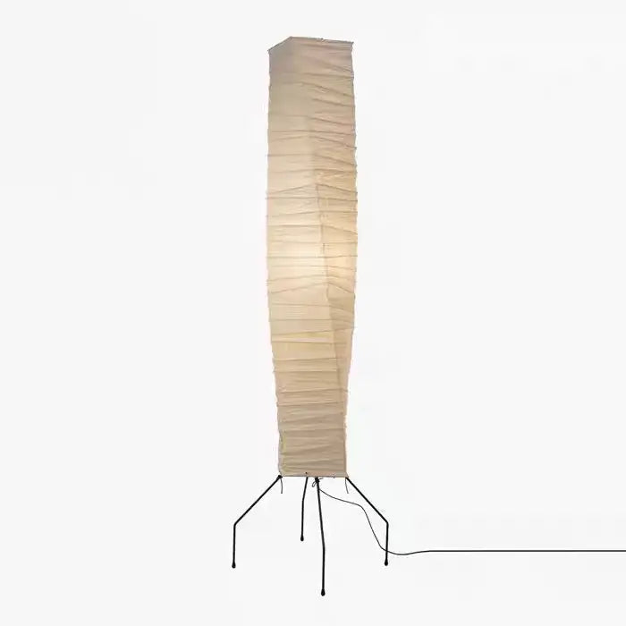 Noguchi floor lamp sculptural cream paper light for living room