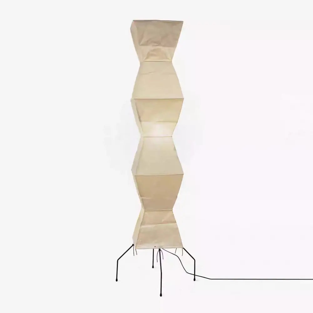 Noguchi floor lamp sculptural cream paper light for living room