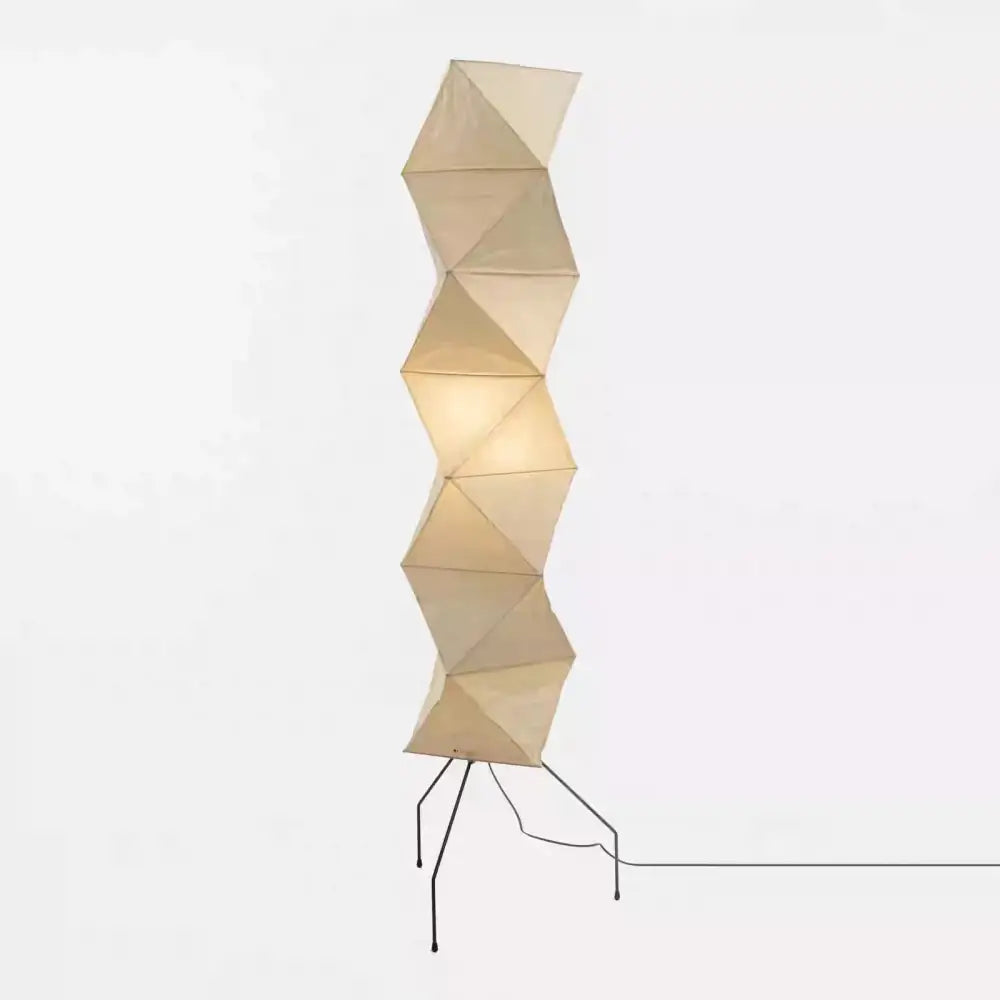 Noguchi floor lamp sculptural cream paper light for living room