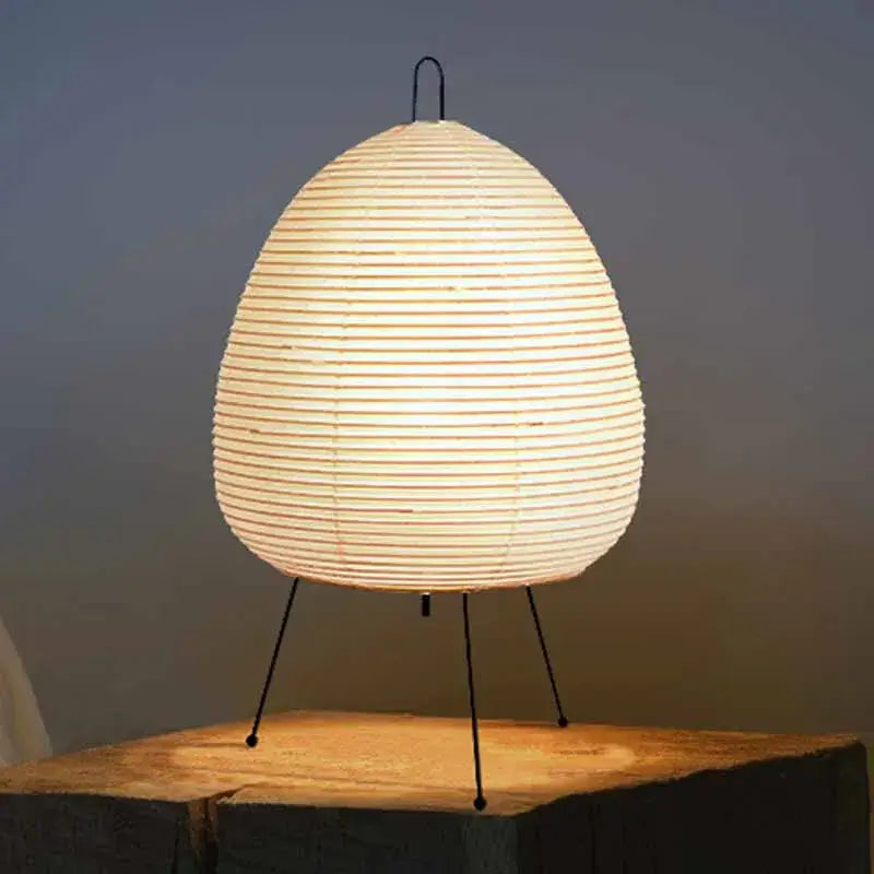 Japanese minimalist rice paper noguchi table lamp for bedroom decor