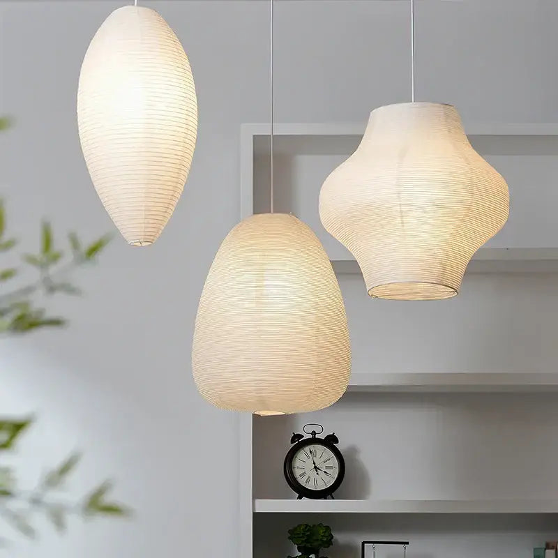 Wabi sabi akari rice paper pendant lamp living room lighting