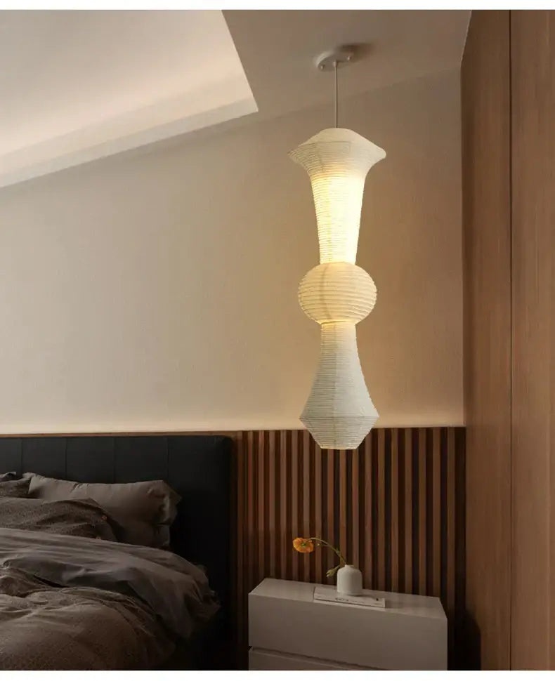 Wabi sabi akari rice paper pendant lamp living room lighting