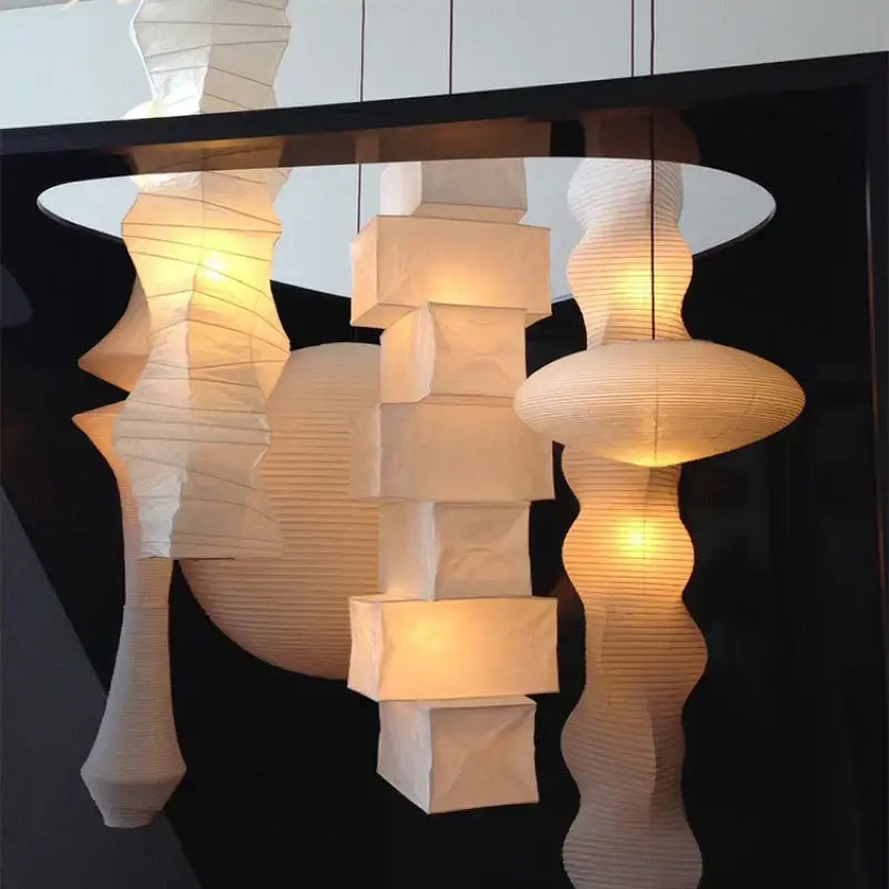 Wabi sabi akari rice paper pendant lamp living room lighting