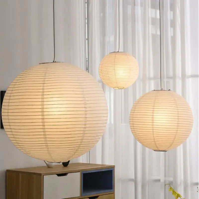 Akari vintage rice paper pendant light – dining room japanese lantern
