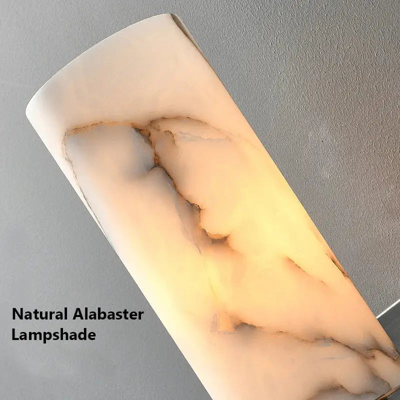 Luxury onyx and copper wall lamp bedroom sconce light