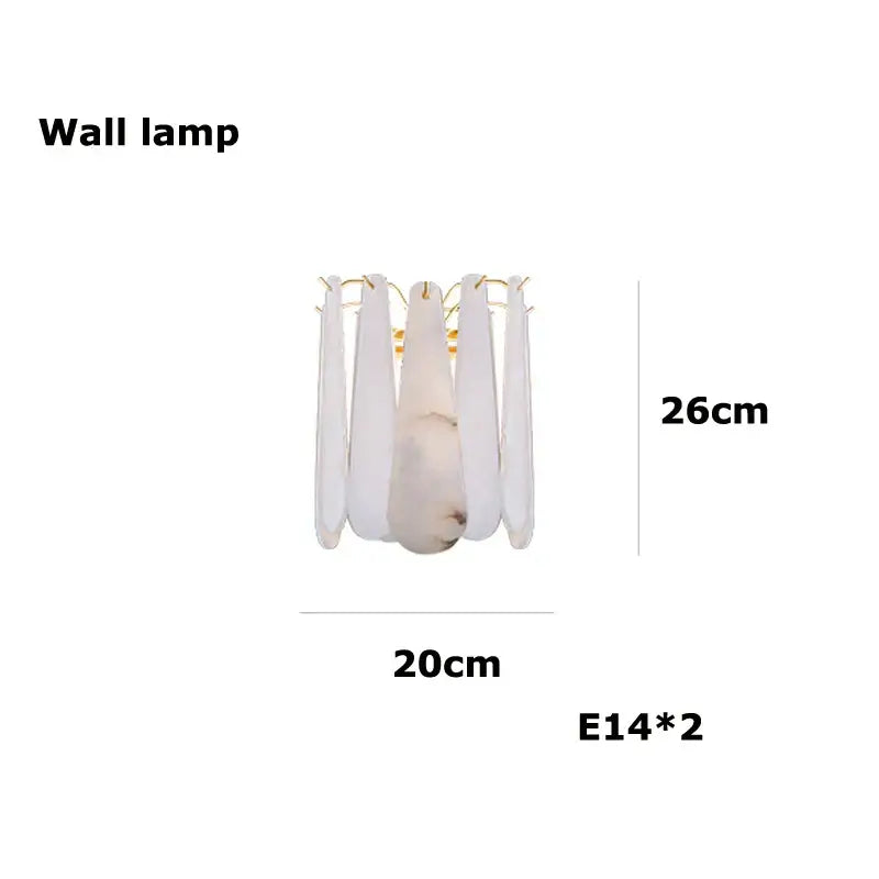 Elegant white alabaster lustre led chandelier dining room