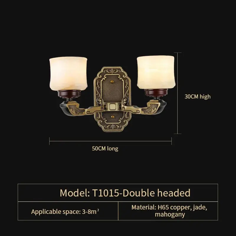 Luxury copper marble jade chandelier for living room lighting