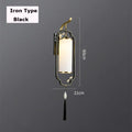 Ornate copper wall lamp with tassel for bedroom and living room