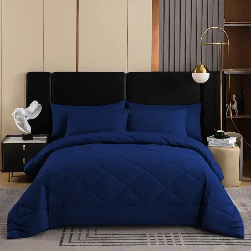 White diamond stitched brushed duvet quilt – bedroom comforter