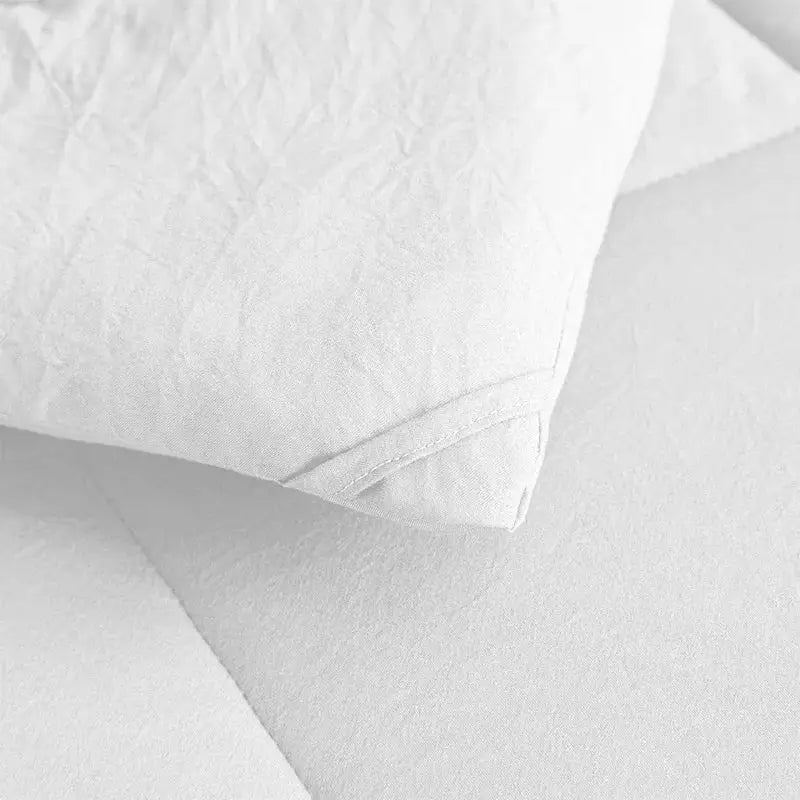 White diamond stitched brushed duvet quilt – bedroom comforter