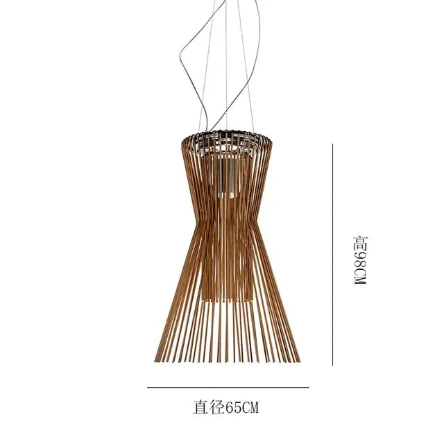 Modern gold bamboo allegro ritmico chandelier living room pendant light