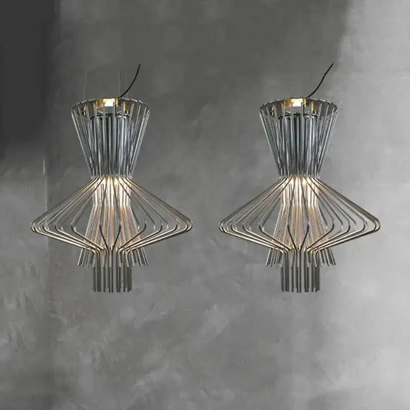 Modern gold bamboo allegro ritmico chandelier living room pendant light